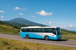 한라산 중산간을 달리는 제주 도민 버스